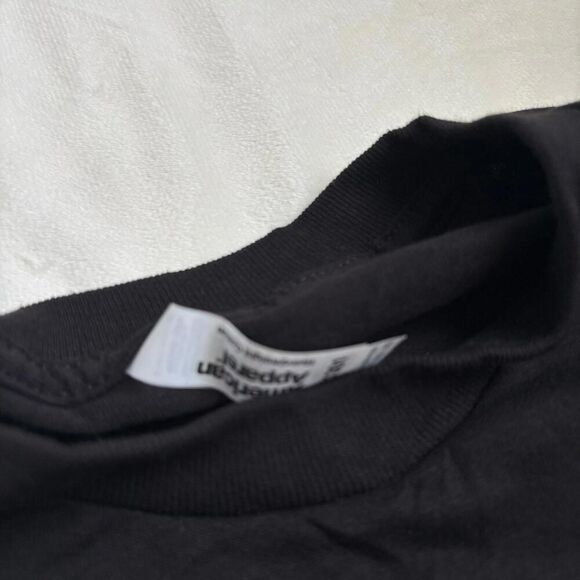 Plug talk american apparel black graphic tee shirt men’s XL money lips 420 - Picture 5 of 5